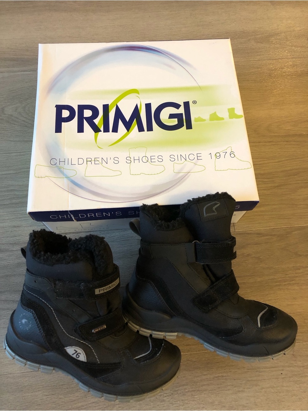 Primigi Black Kids Winter Boots with Faux Fur Trim usa 3 eur 35